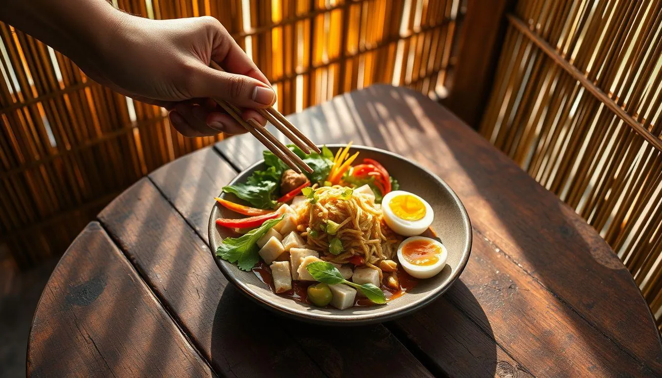Arti Mimpi Makan Gado Gado Berdasarkan Konteks Berbeda (c) Ilustrasi AI