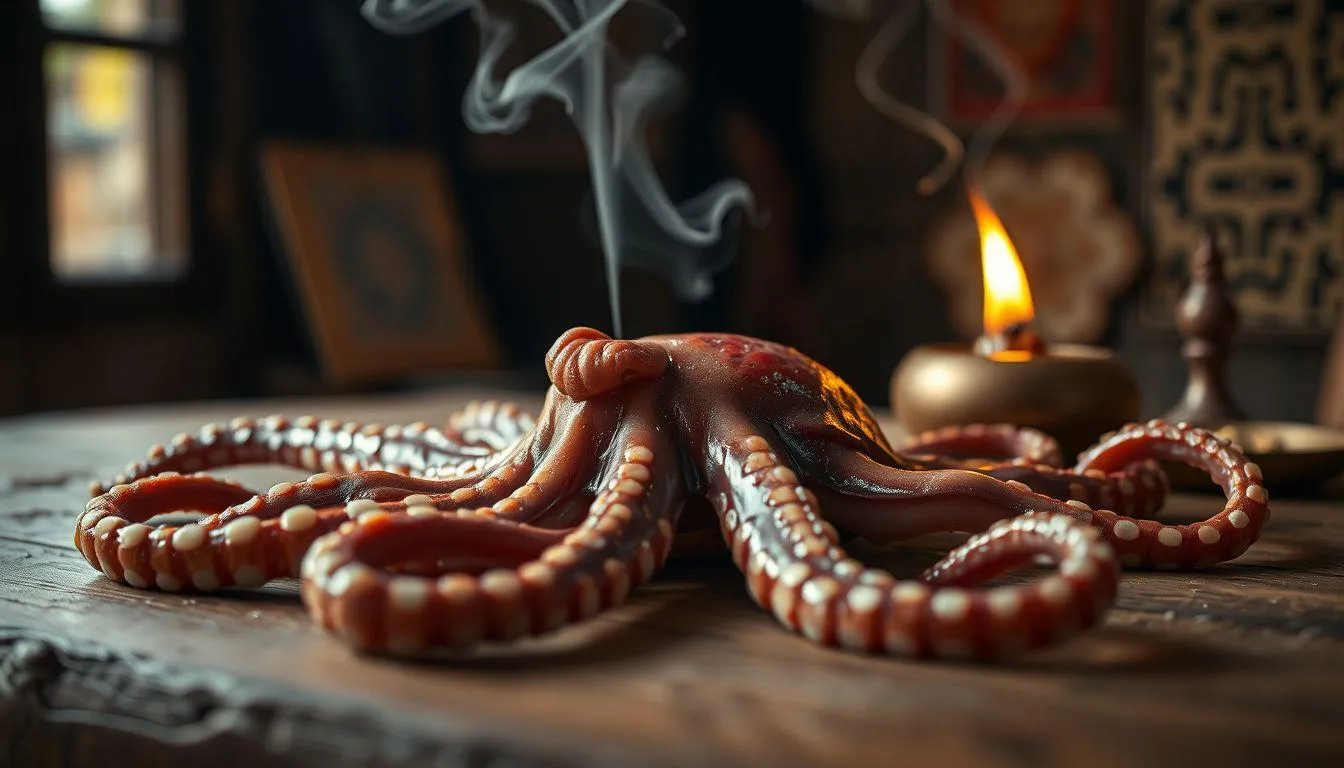 Tafsir Mimpi Makan Gurita Mentah Menurut Berbagai Perspektif (c) Ilustrasi AI