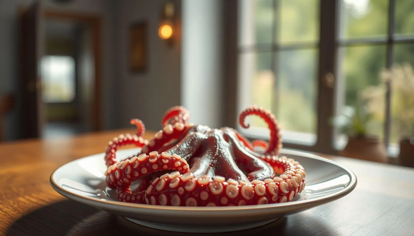 Pertanda Keberuntungan dalam Mimpi Makan Gurita Mentah (c) Ilustrasi AI