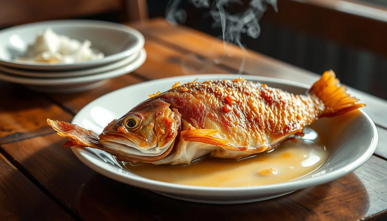 Pengertian dan Makna Umum Mimpi Makan Ikan Goreng (c) Ilustrasi AI