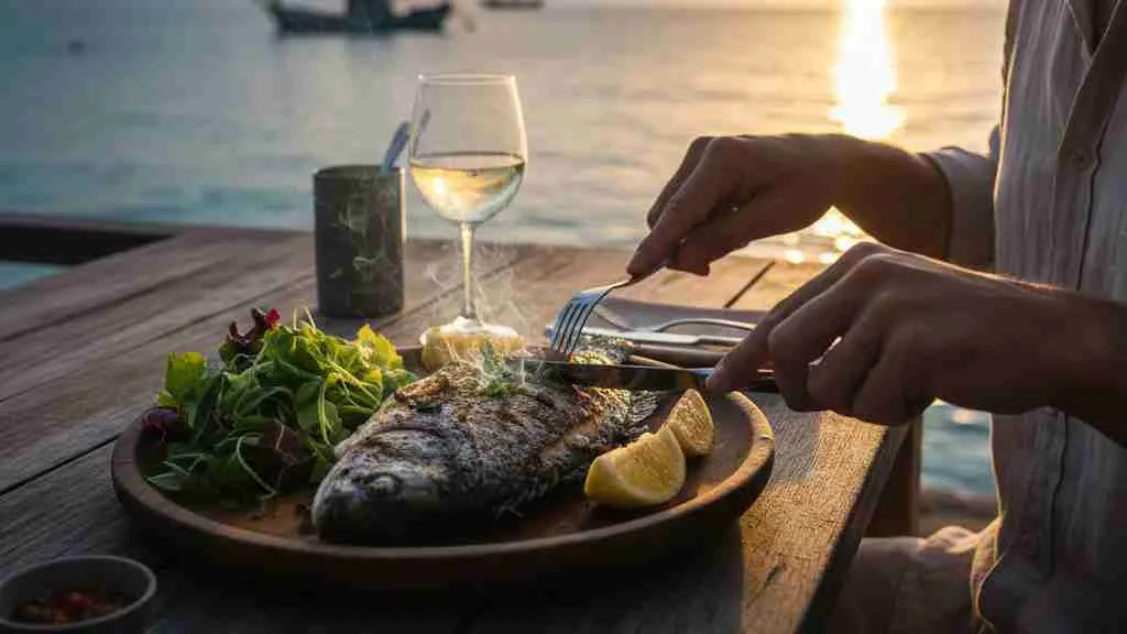 Pengertian dan Makna Umum Arti Mimpi Makan Ikan (c) Ilustrasi AI