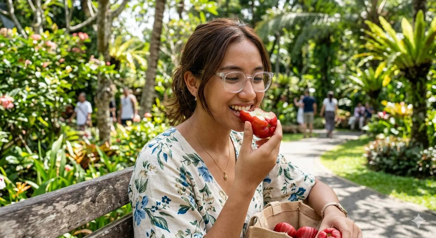 Cara Bijak Menyikapi Mimpi Makan Jambu Air Merah (c) Ilustrasi AI