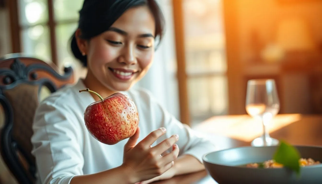 Arti Mimpi Makan Jambu Air (c) Ilustrasi AI