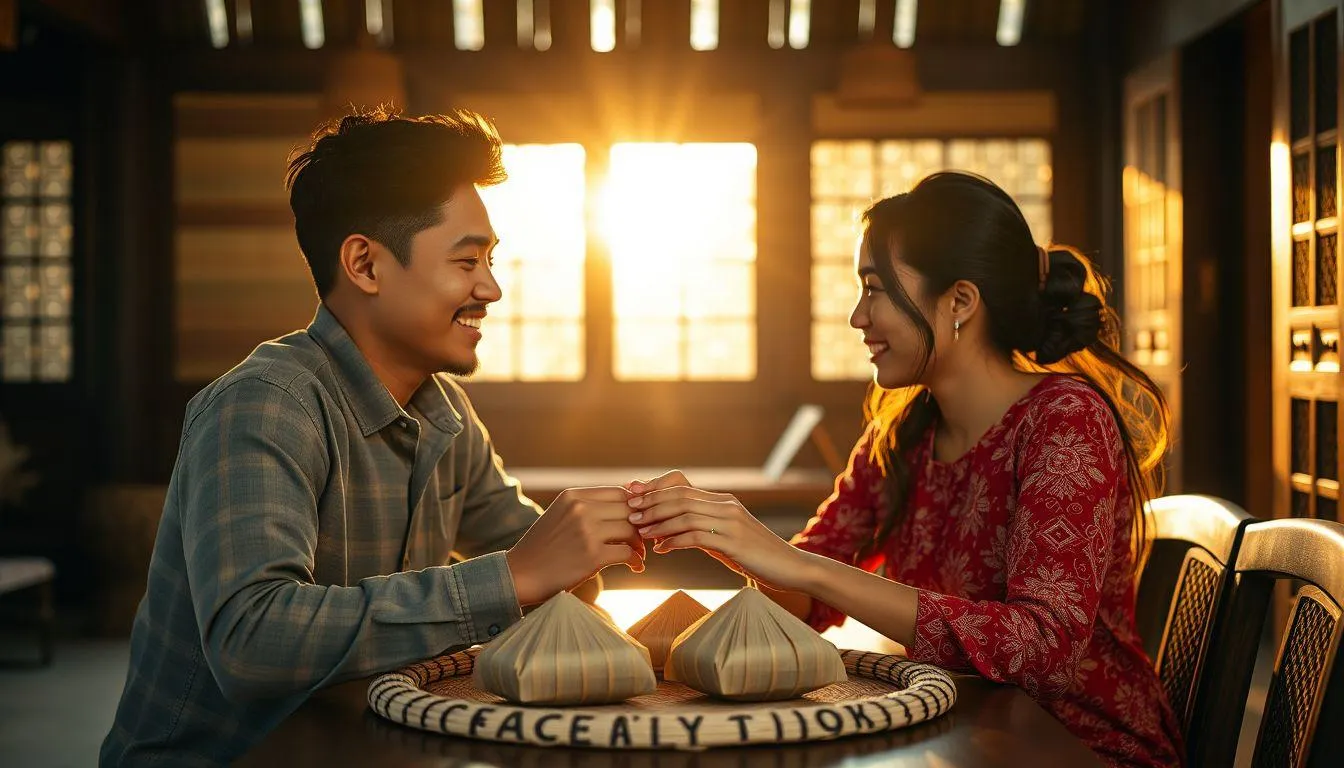 Makna Mimpi Makan Ketupat dalam Hubungan dan Percintaan (c) Ilustrasi AI