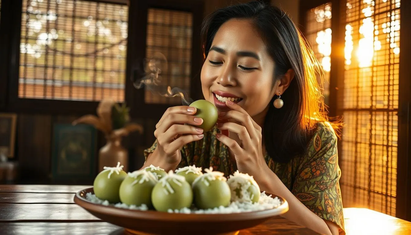 Pengertian dan Makna Dasar Mimpi Makan Klepon (c) Ilustrasi AI