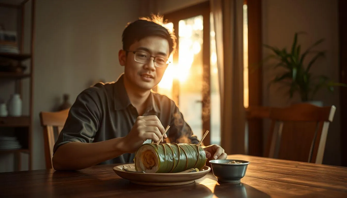 Perbedaan Tafsir Mimpi Makan Lontong untuk Berbagai Kondisi Kehidupan (c) Ilustrasi AI