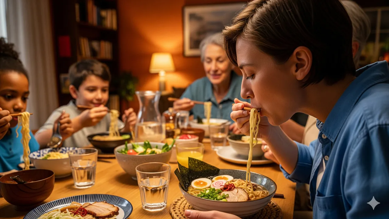 Berbagai Variasi Mimpi Makan Mie dan Artinya (c) Ilustrasi AI