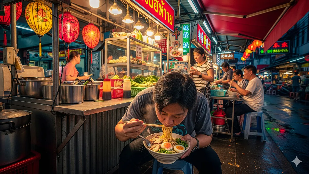 Tips Menyikapi Mimpi Makan Mie (c) Ilustrasi AI