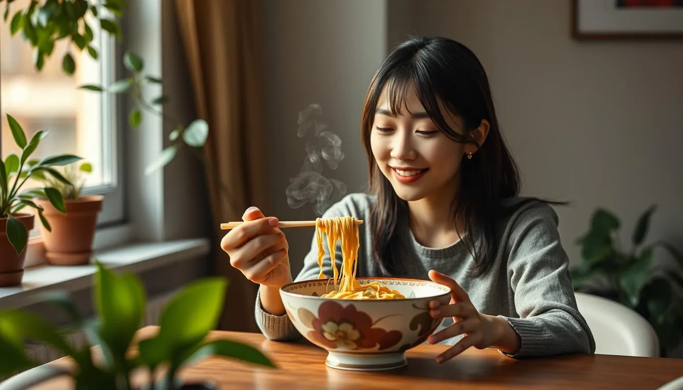 Makna Psikologis di Balik Mimpi Makan Mie (c) Ilustrasi AI