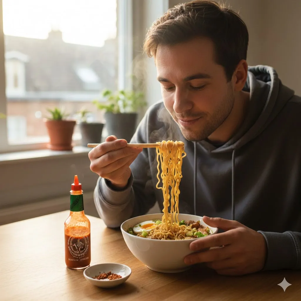 Makna Mimpi Makan Mie dalam Aspek Kehidupan Sosial dan Hubungan (c) Ilustrasi AI