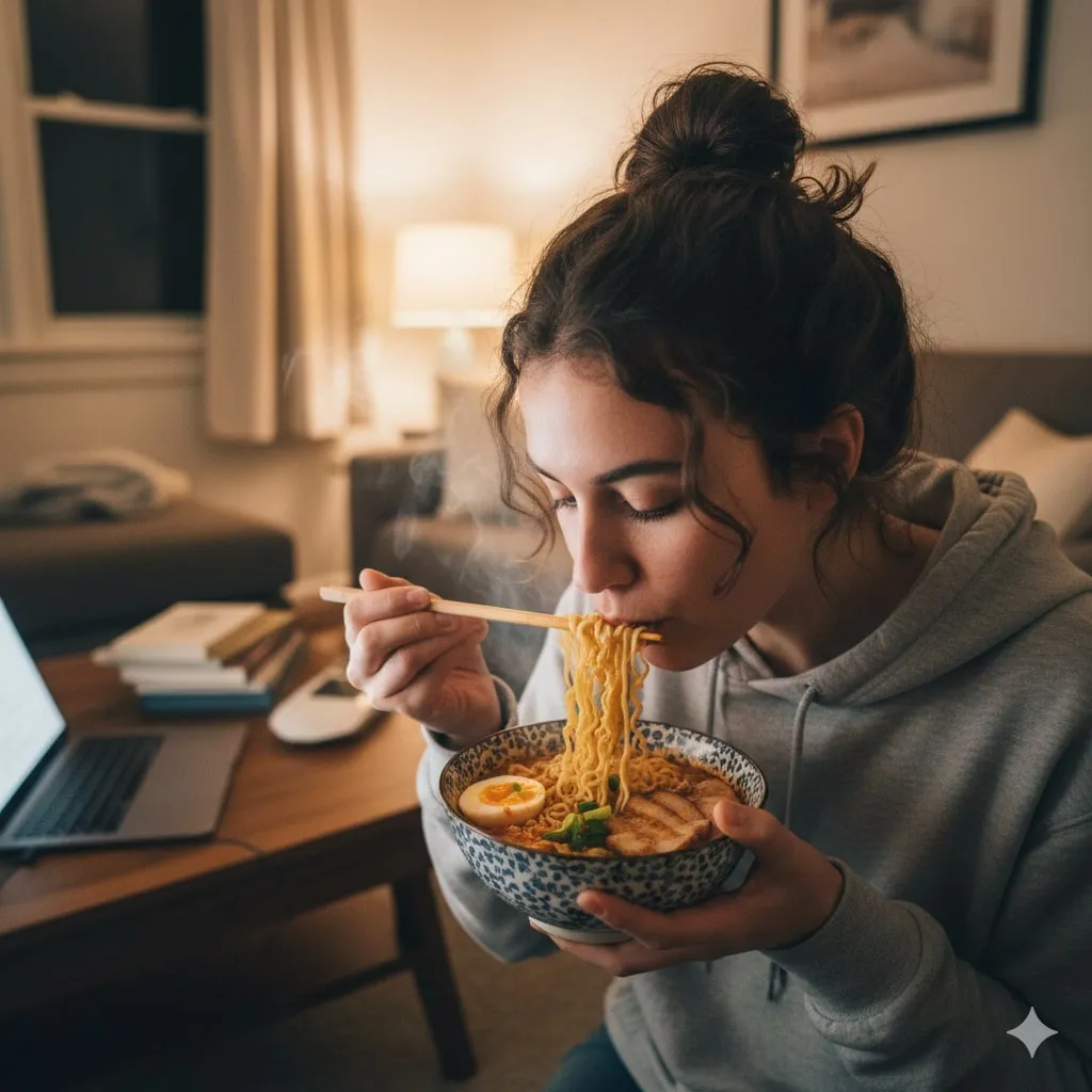 Simbolisme Spiritual dan Filosofis dari Mimpi Makan Mie (c) Ilustrasi AI