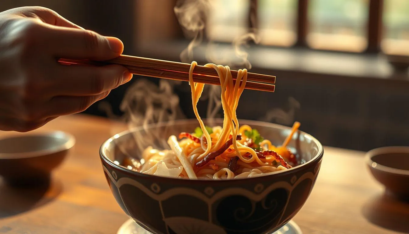 Tafsir Umum Arti Mimpi Makan Pakai Sumpit (c) Ilustrasi AI