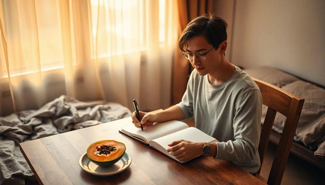 Tips Menyikapi Mimpi Makan Pepaya (c) Ilustrasi AI