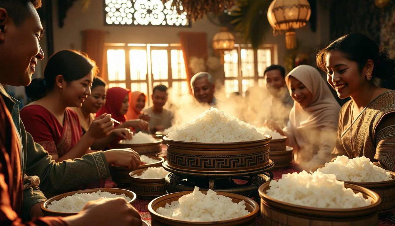 Makna Mimpi Makan Pulut Putih dalam Berbagai Situasi (c) Ilustrasi AI