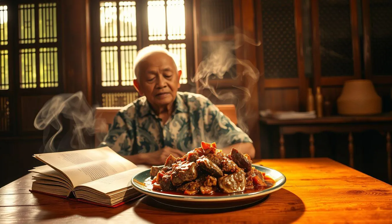 Arti Mimpi Makan Rendang Daging Menurut Primbon Jawa (c) Ilustrasi AI