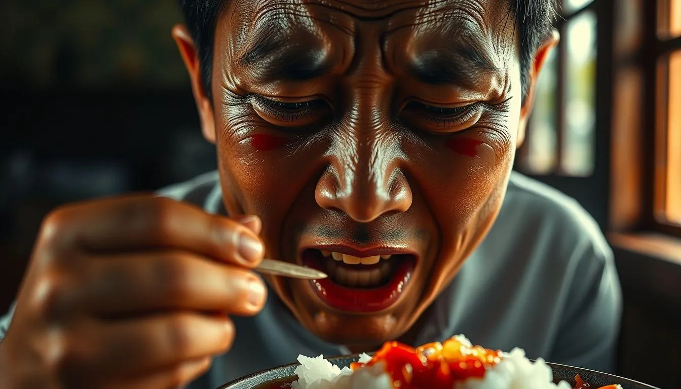 Arti Mimpi Makan Sambal Pedas (c) Ilustrasi AI