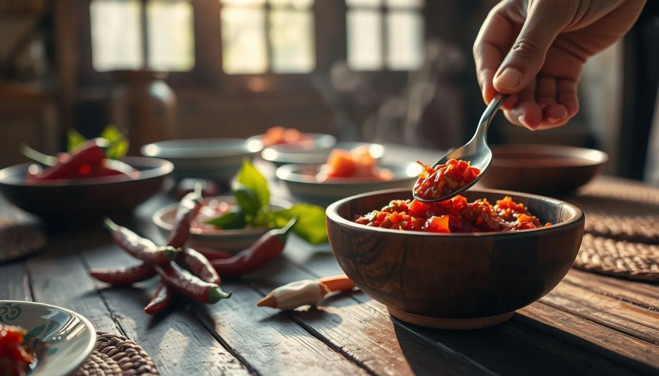 FAQ Seputar Arti Mimpi Makan Sambal (c) Ilustrasi AI