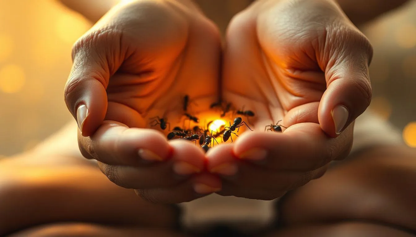 Makna Spiritual dan Psikologis Mimpi Makan Semut (c) Ilustrasi AI