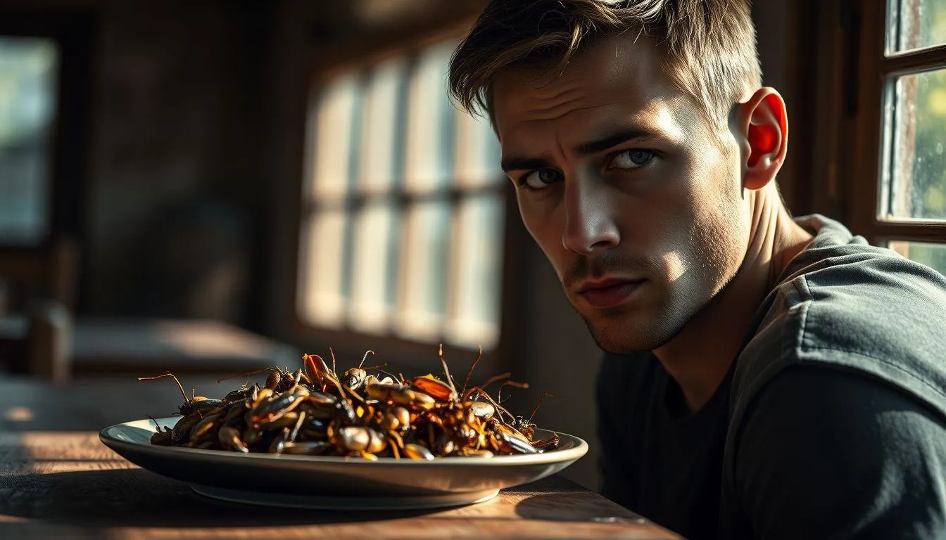 Pengertian dan Makna Umum Mimpi Makan Serangga (c) Ilustrasi AI