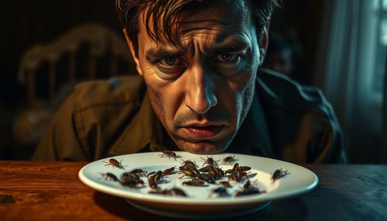 Konteks dan Situasi dalam Mimpi Makan Serangga (c) Ilustrasi AI