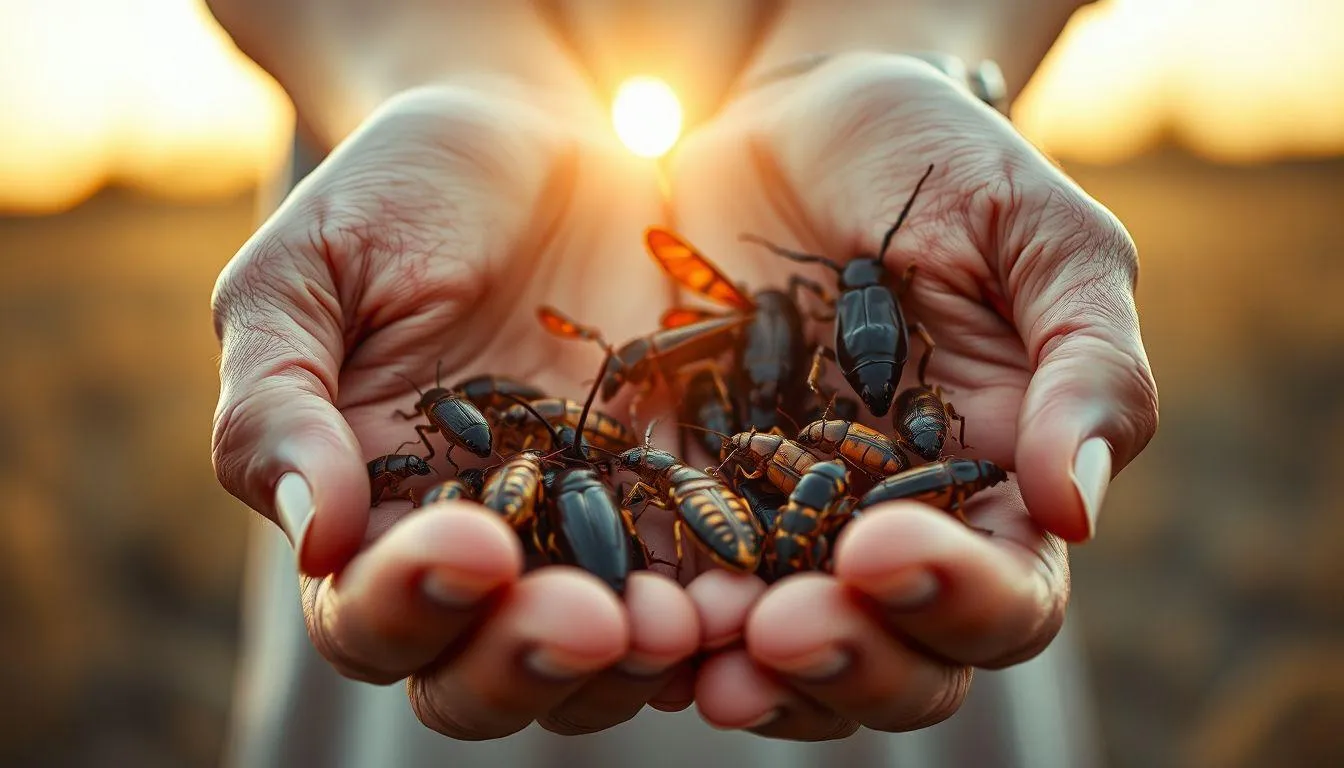 Pesan dan Pelajaran dari Mimpi Makan Serangga (c) Ilustrasi AI