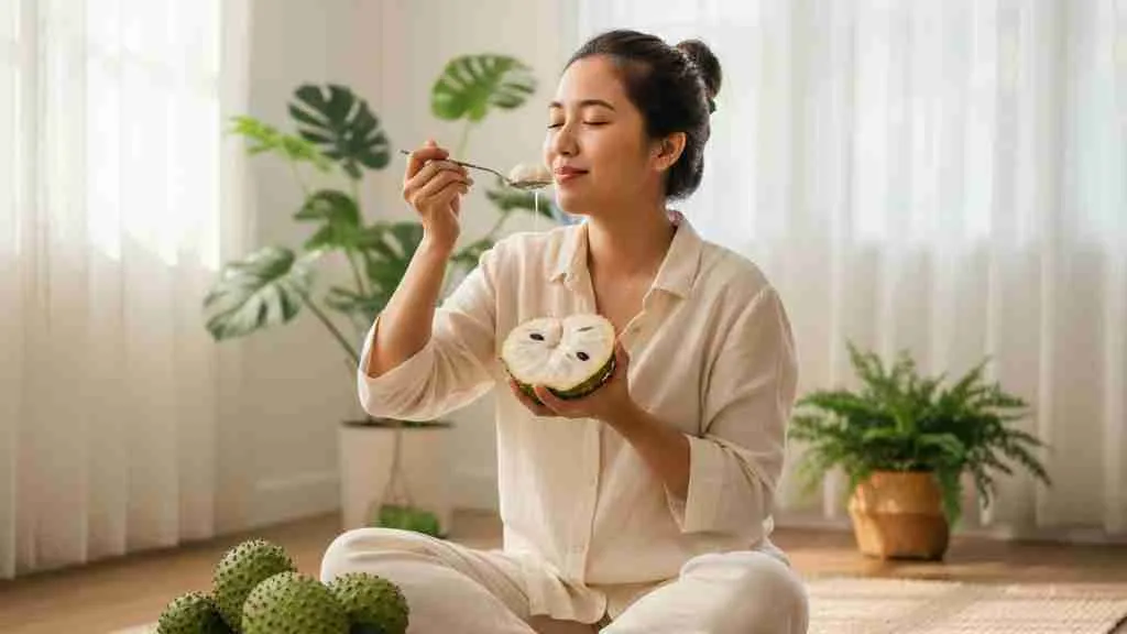 Pengaruh Mimpi Makan Sirsak terhadap Kehidupan Nyata (c) Ilustrasi AI