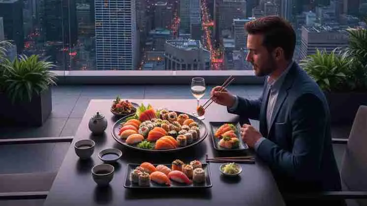 Hubungan Mimpi Makan Sushi dengan Kondisi Kehidupan (c) Ilustrasi AI