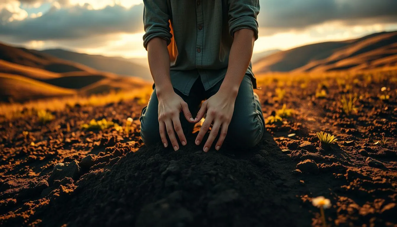 Pesan dan Hikmah dari Mimpi Makan Tanah (c) Ilustrasi AI