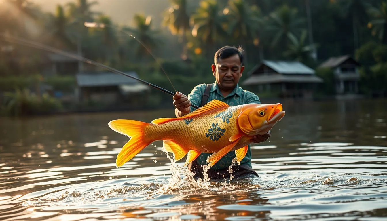 Tafsir Mimpi Mancing Dapat Ikan Mas Menurut Primbon Jawa (c) Ilustrasi AI