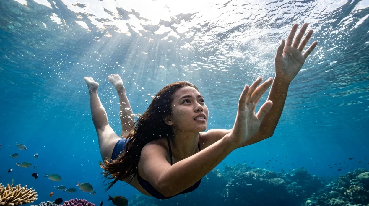 Pertanda dan Pesan Mimpi Mandi Air Laut untuk Kehidupan (c) Ilustrasi AI