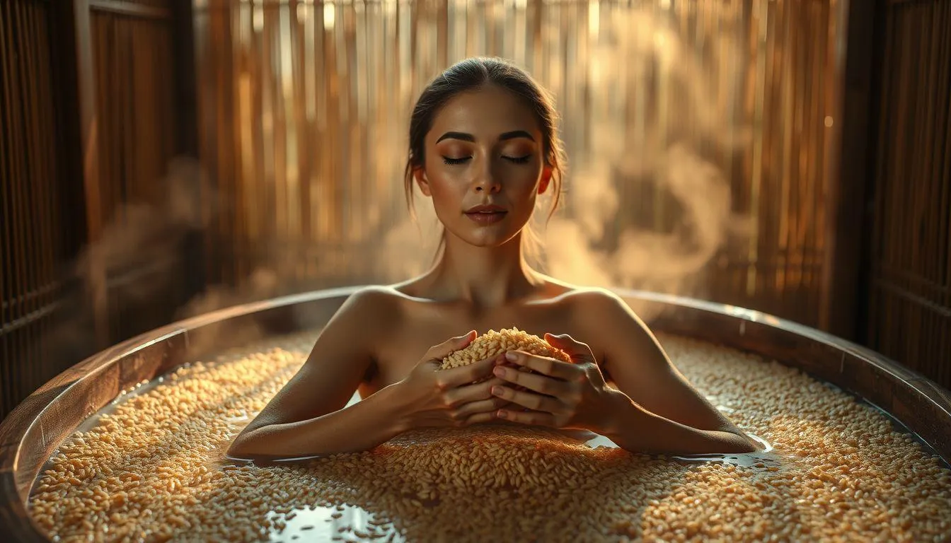 Pengertian dan Makna Dasar Arti Mimpi Mandi Beras (c) Ilustrasi AI