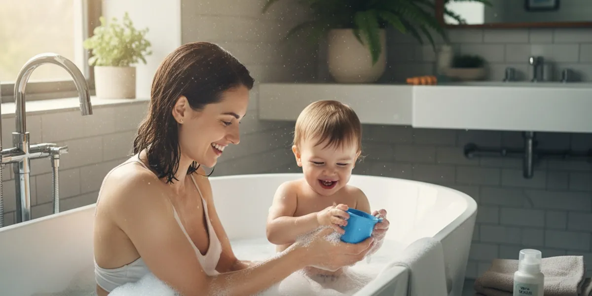 Pengertian dan Makna Umum Mimpi Mandi Bersama Anak Kecil Laki-Laki (c) Ilustrasi AI