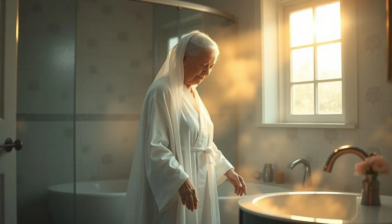 Makna Spiritual dan Religius Mimpi Mandi Bersama Ibu yang Sudah Meninggal (c) Ilustrasi AI
