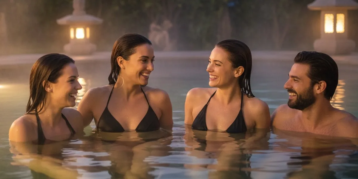 Pengertian dan Makna Dasar Mimpi Mandi Bersama Teman Sejenis (c) Ilustrasi AI