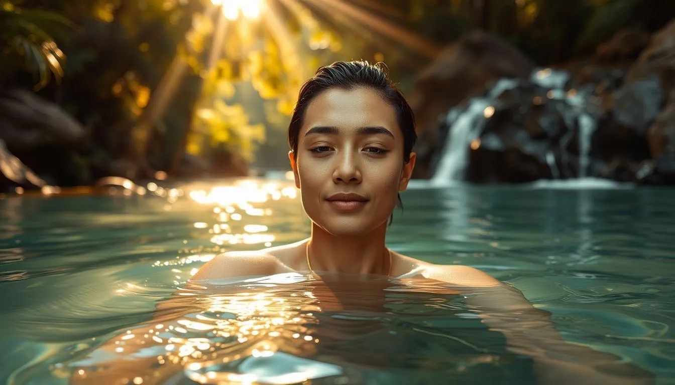 Pertanda dan Makna Spiritual dari Mimpi Mandi di Air Mengalir (c) Ilustrasi AI