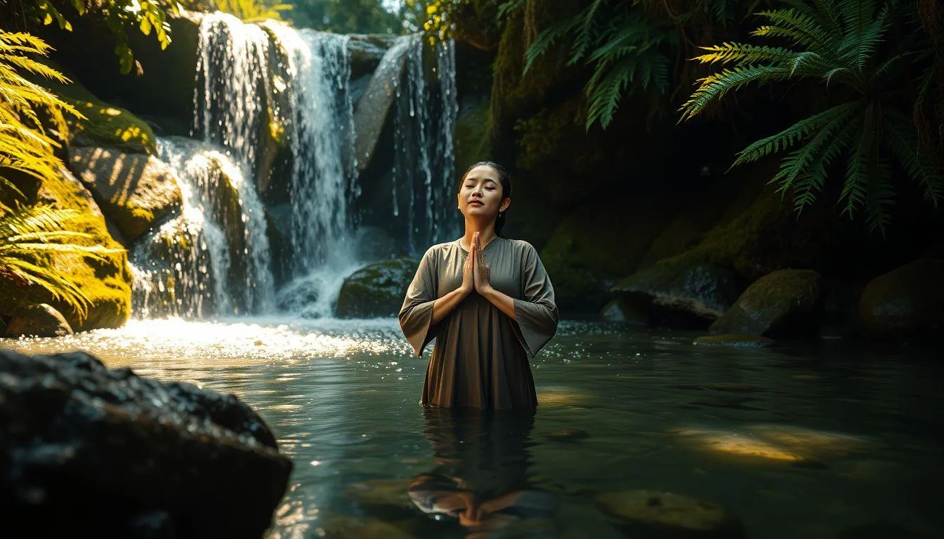 7 Makna Mimpi Mandi di Air Terjun Berdasarkan Kondisinya (c) Ilustrasi AI