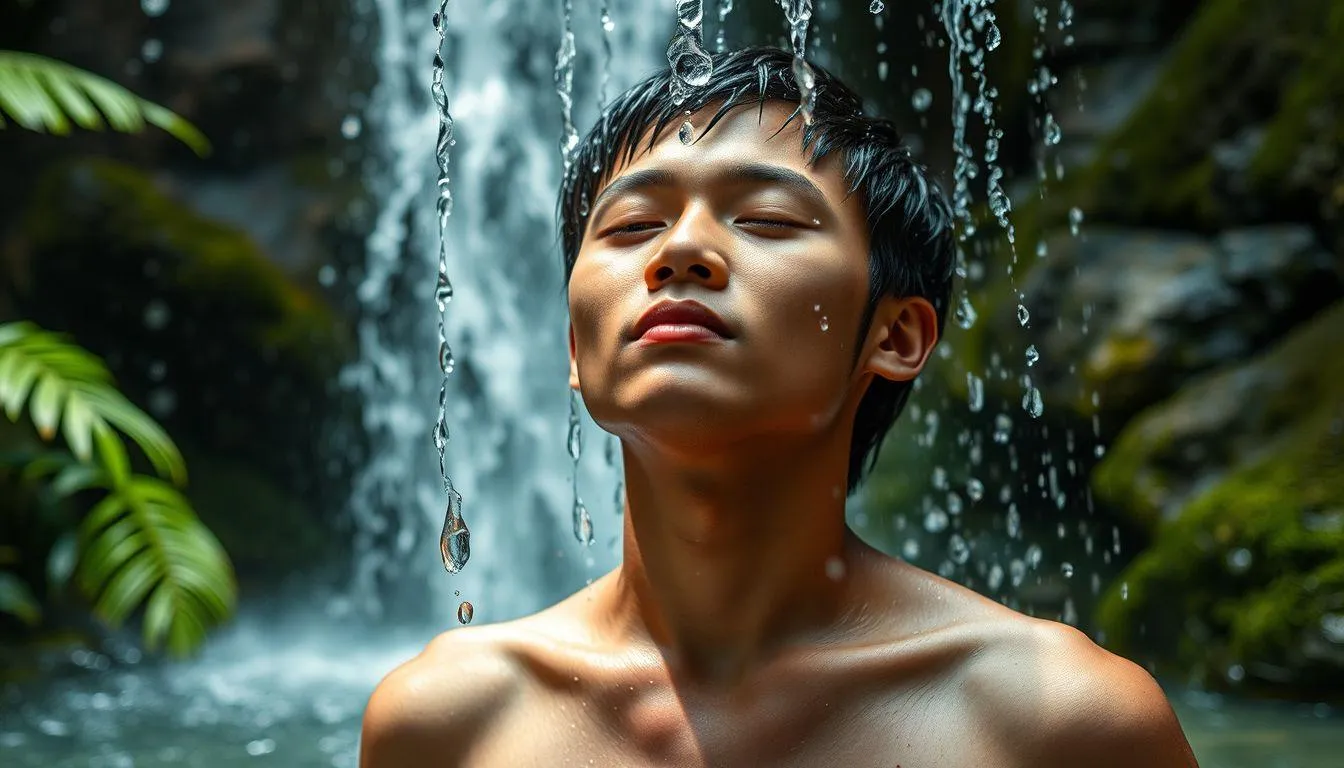 Makna Psikologis di Balik Mimpi Mandi di Air Terjun (c) Ilustrasi AI