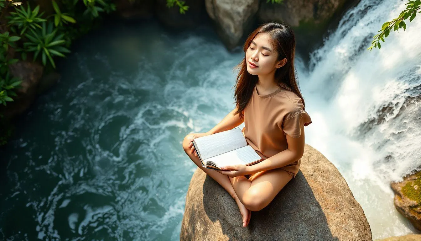 Cara Bijak Menyikapi Mimpi Mandi di Air Terjun (c) Ilustrasi AI