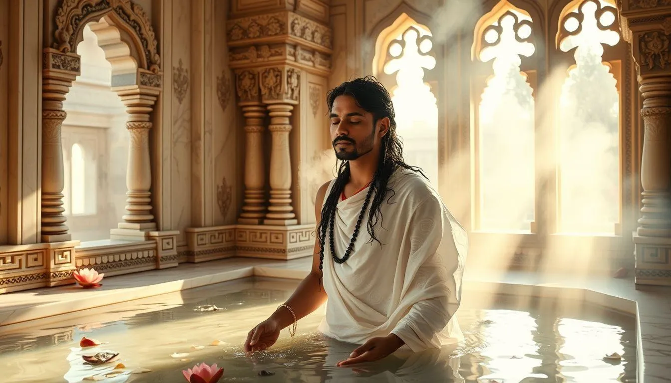 Interpretasi Umum Mimpi Mandi di Kamar Mandi dalam Hindu (c) Ilustrasi AI