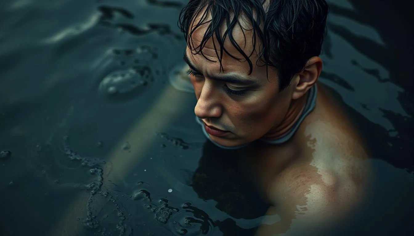 Pengertian dan Makna Dasar Mimpi Mandi di Kolam Air Keruh (c) Ilustrasi AI