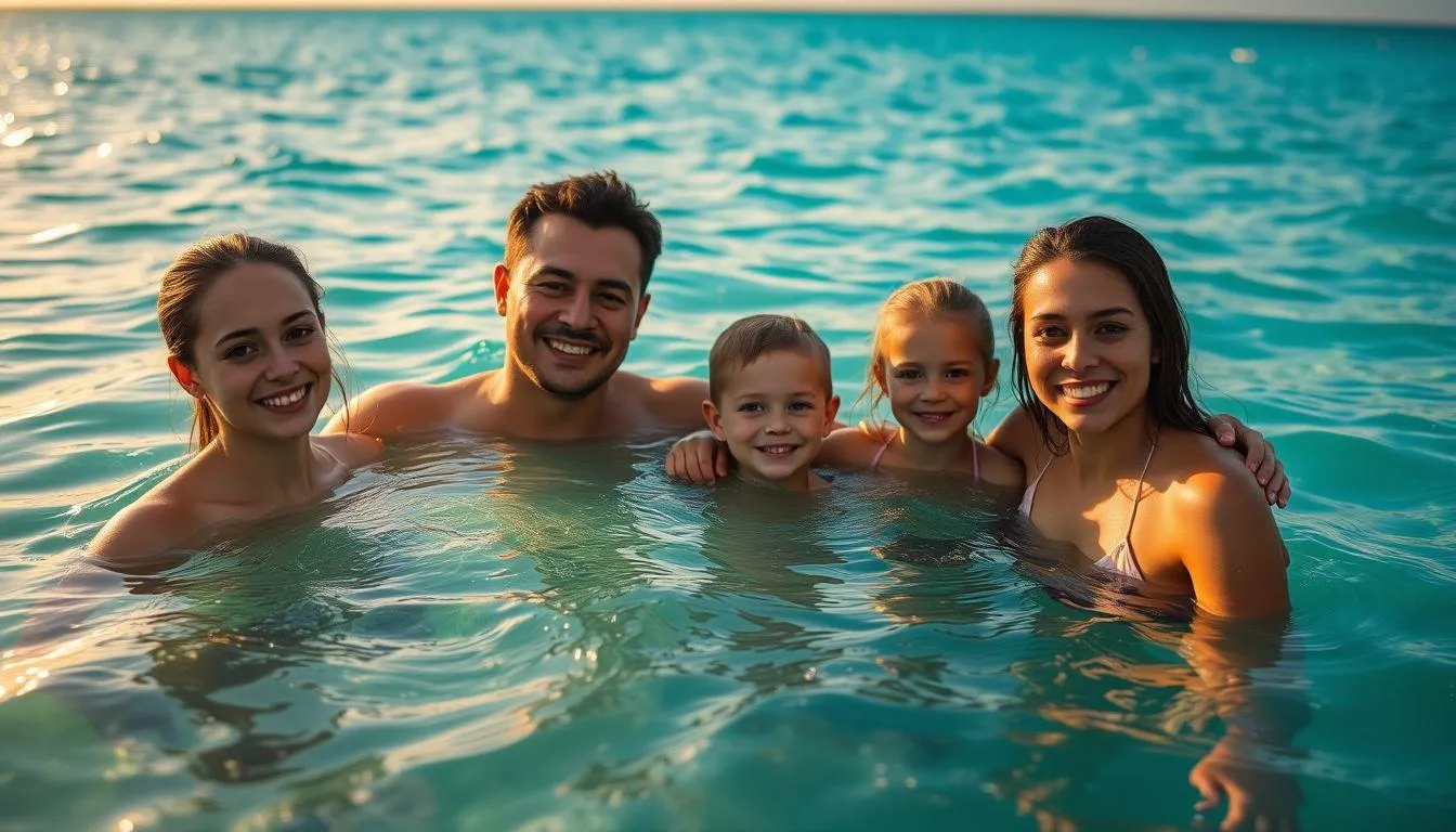 Pengertian dan Makna Dasar Mimpi Mandi di Laut Bersama Keluarga (c) Ilustrasi AI