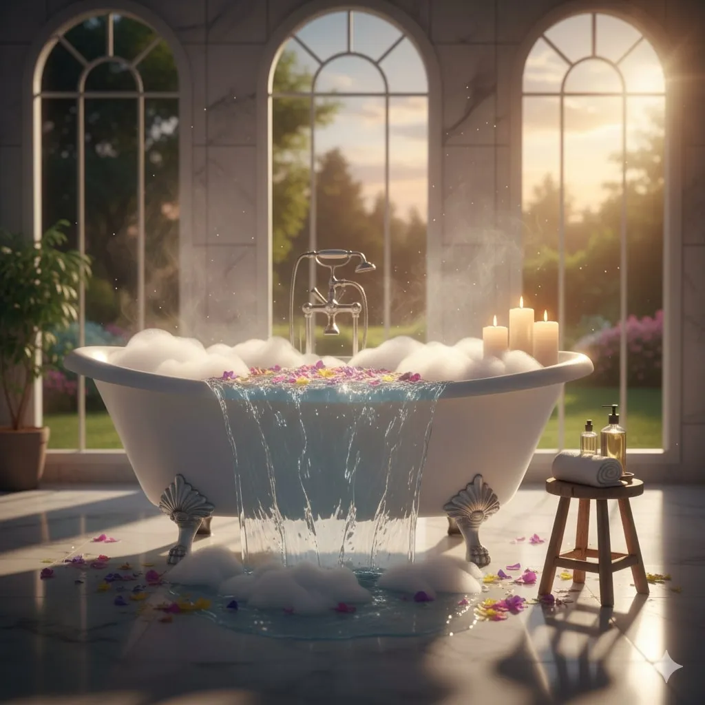 Tafsir Mimpi Mandi di Pagi Hari Berdasarkan Kondisi Air (c) Ilustrasi AI