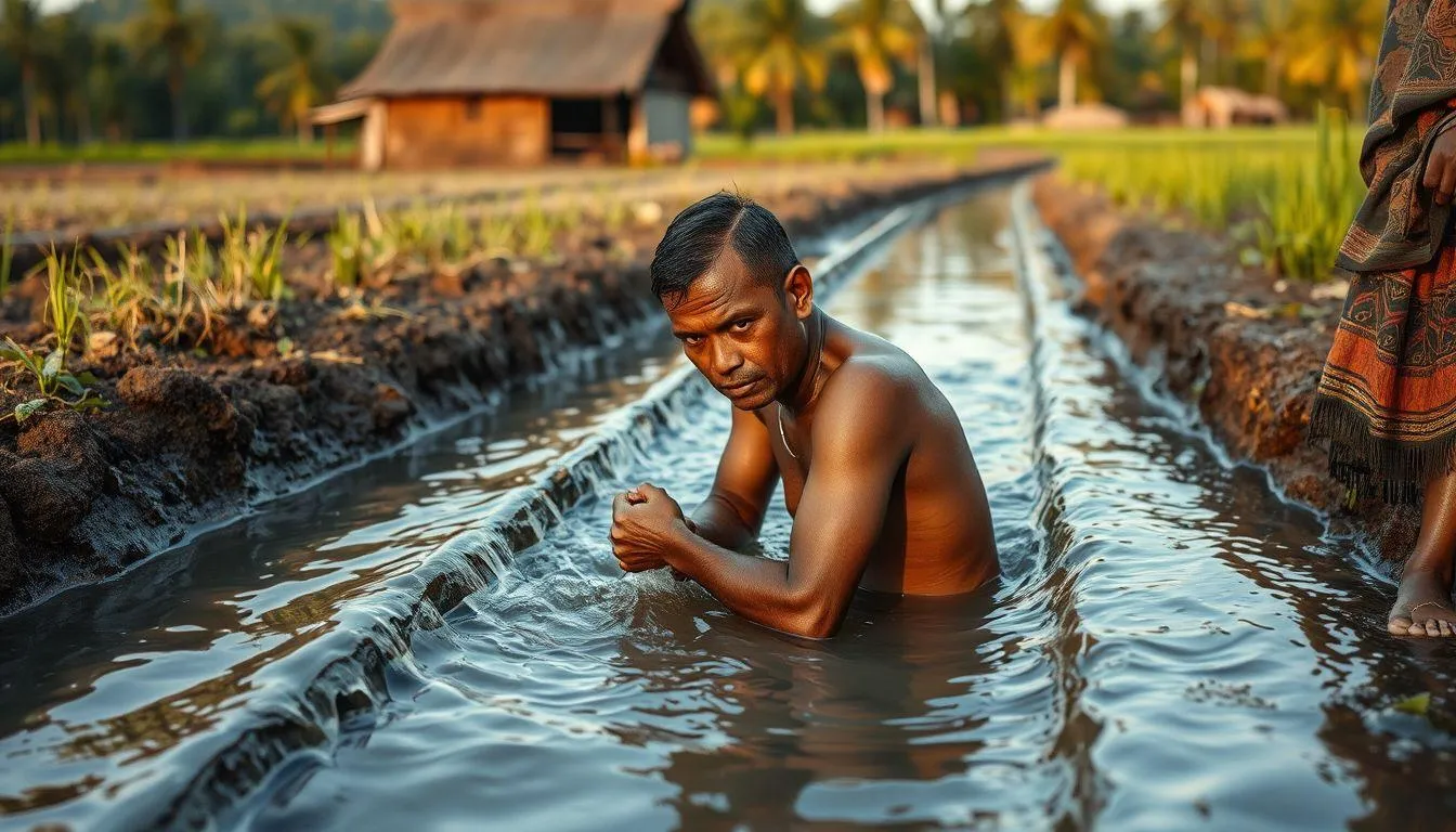 Tafsir Mimpi Mandi di Parit Menurut Berbagai Tradisi (c) Ilustrasi AI
