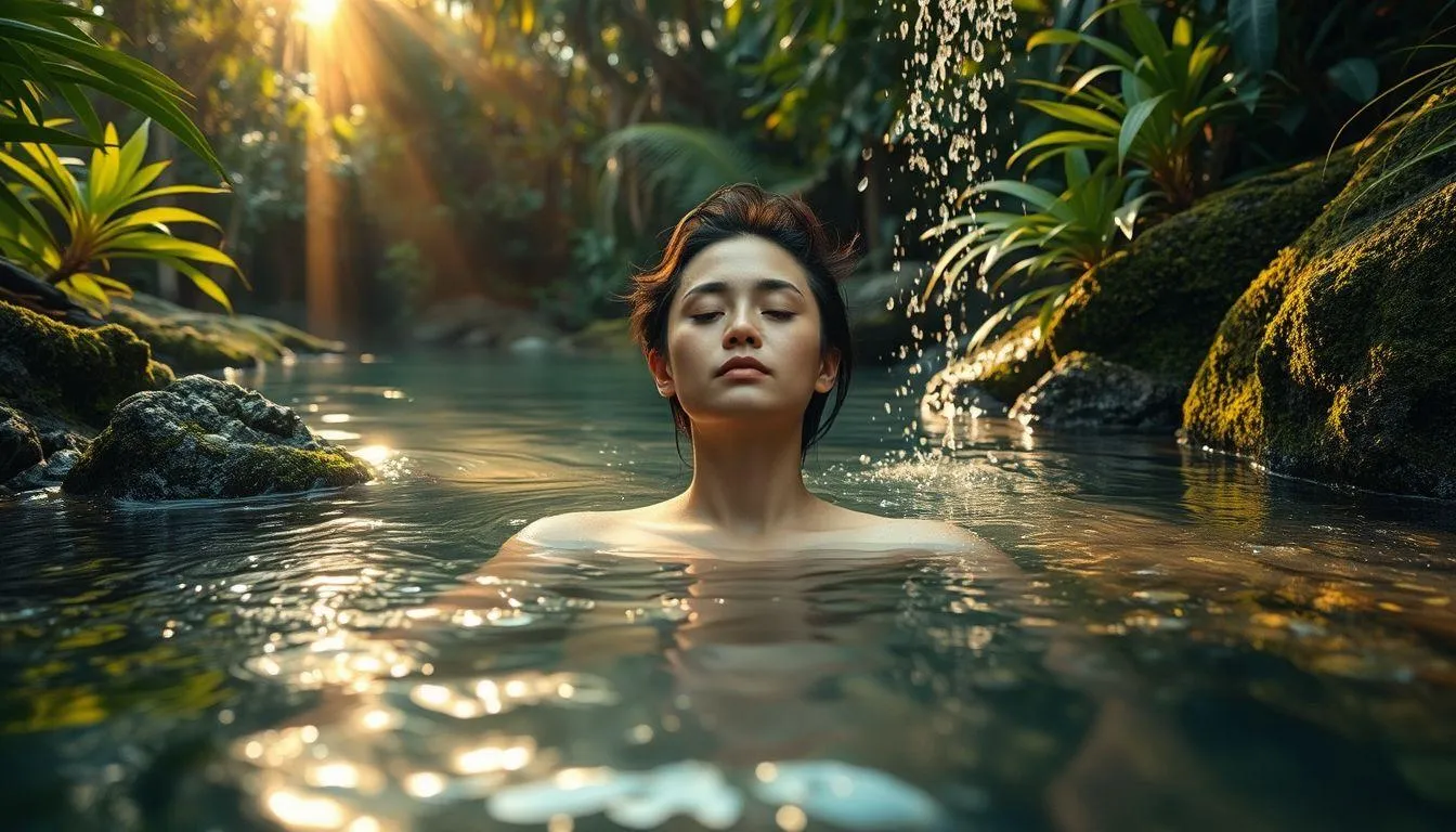 Makna Psikologis Mimpi Mandi di Sendang (c) Ilustrasi AI