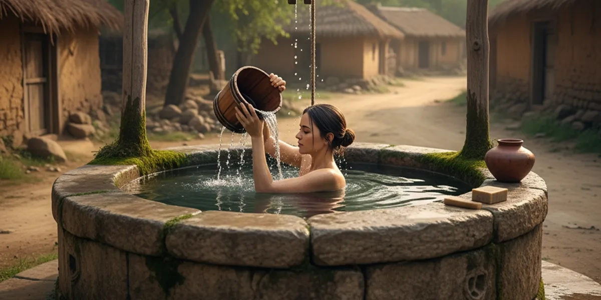 Interpretasi Spiritual Mimpi Mandi di Sumur Tua (c) Ilustrasi AI