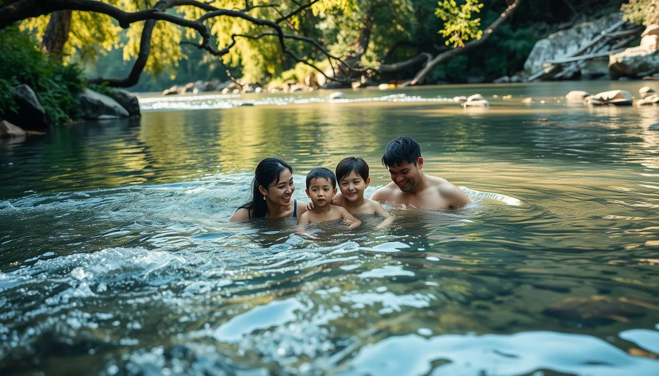Makna Simbolis Air Sungai dalam Mimpi Keluarga (c) Ilustrasi AI
