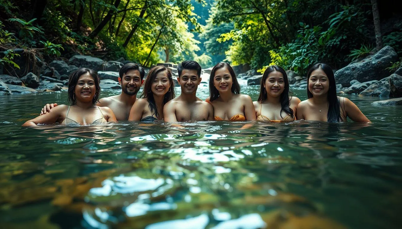 Berbagai Tafsir Mimpi Mandi di Sungai Bersama Teman Berdasarkan Kondisi (c) Ilustrasi AI