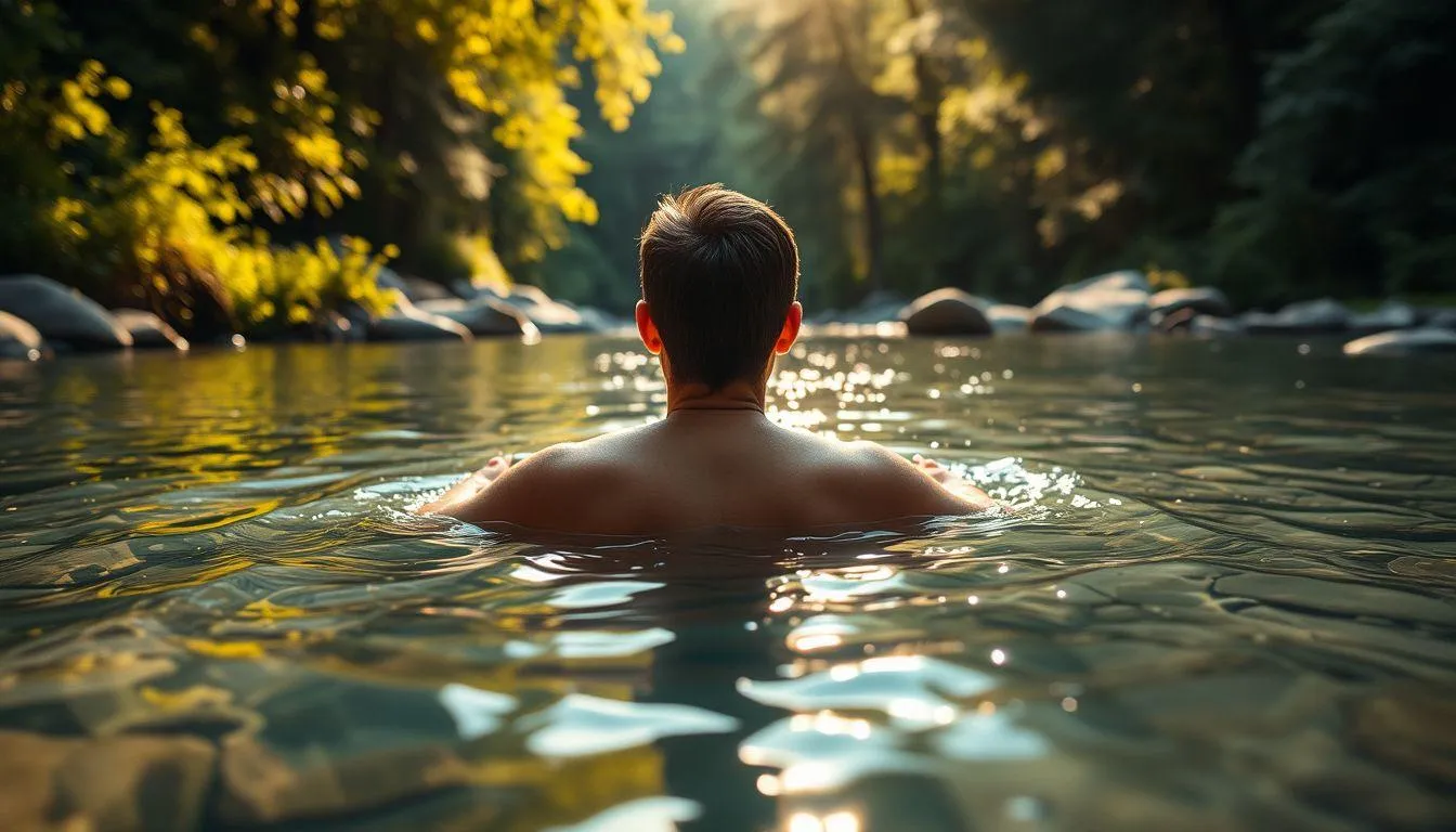 Pengertian dan Makna Umum Mimpi Mandi di Sungai yang Jernih (c) Ilustrasi AI