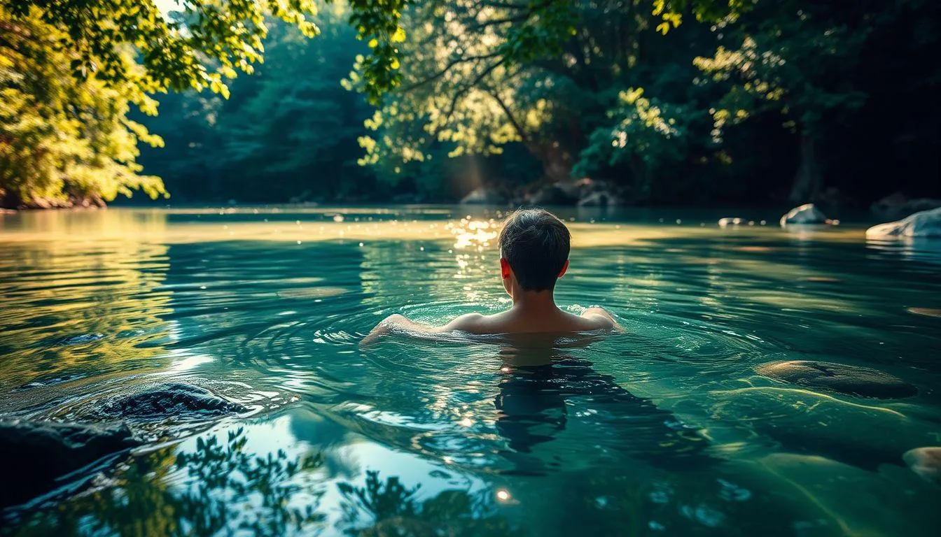 Tafsir Spiritual Mimpi Mandi di Sungai yang Jernih (c) Ilustrasi AI
