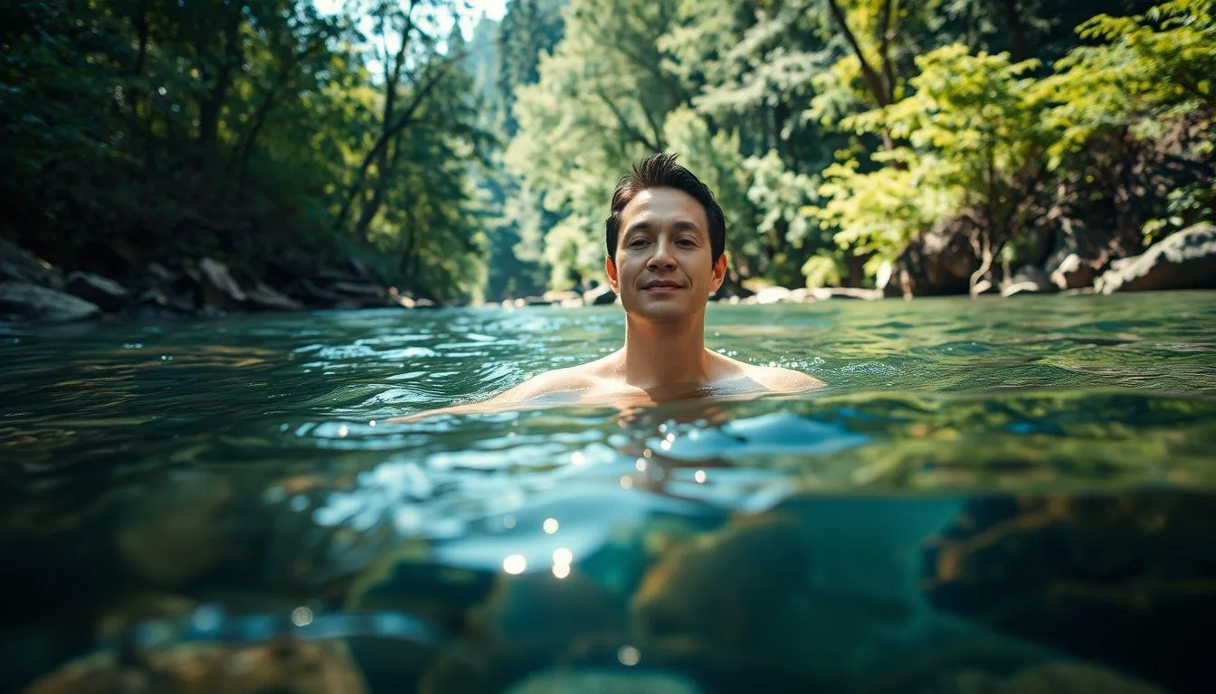 Makna Psikologis Mimpi Mandi di Sungai yang Jernih (c) Ilustrasi AI
